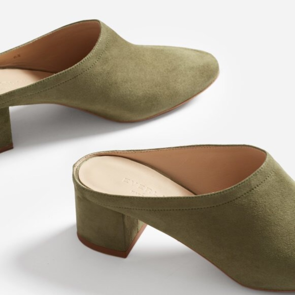 Everlane Day Heel Mule Olive 9.5
